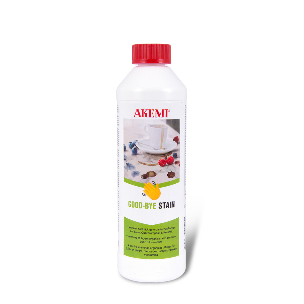 Flaske av Akemi Good-Bye Stain. Foto.